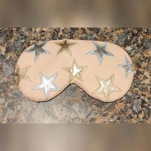 Free People Handcrafted Leather Eye Mask Peach with Stars